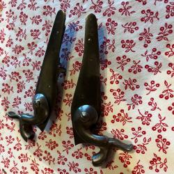 une paire de platines a percussion pour fusil de chasse d'&eacute;poque 1850