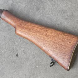 Crosse de fusil Enfield num&eacute;ro 1mkIII avec plaque de couche et battant de bretelle