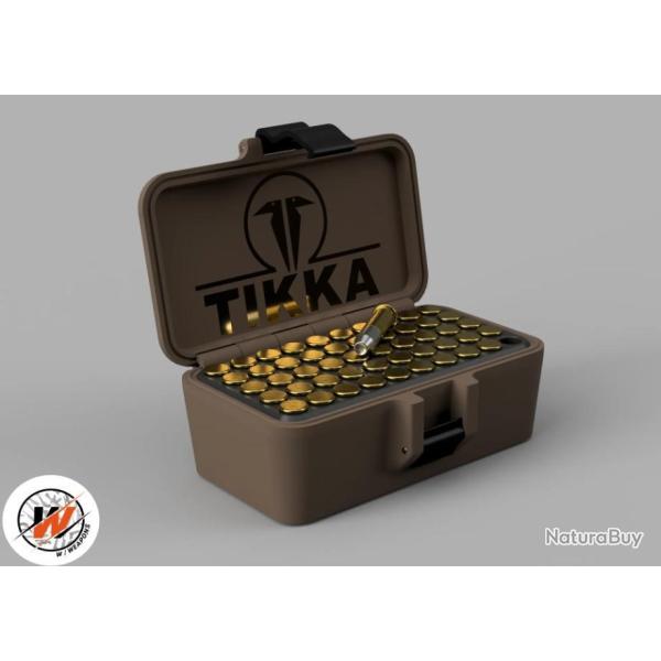 Boite de rangement pour 22lr avec logo TIKKA capacit� 50 cartouches