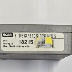 RCBS outils 38 spl / 357 mag carbide + shell holder