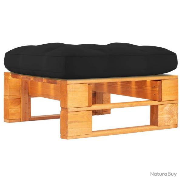 Pouf palette de jardin marron miel bois de pin impr�gn�