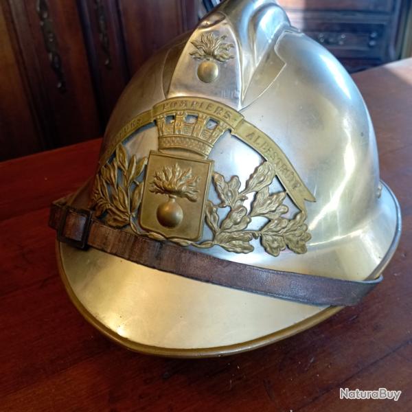 Casque de pompier Mle 33 d' ALBESTROFF  Moselle
