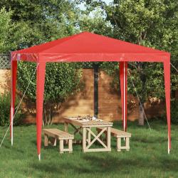Tente de f&ecirc;te 250 x 250 x 240 cm Rouge PE et acier