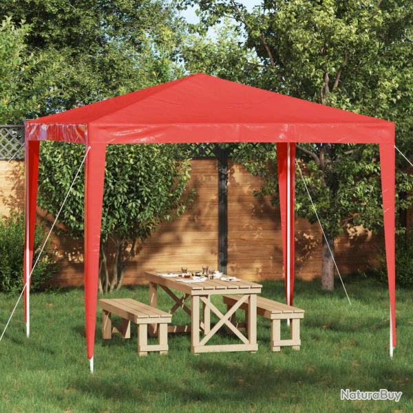 Tente de f�te 250 x 250 x 240 cm Rouge PE et acier