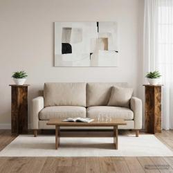 Support de Plante 2 pcs Ch&ecirc;ne fum&eacute; &Oslash;40 x 100 cm