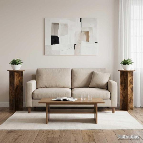Support de Plante 2 pcs Ch�ne fum� �40 x 100 cm