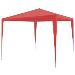 Tente de f&ecirc;te Rouge 300 x 300 x 255 cm PE et acier