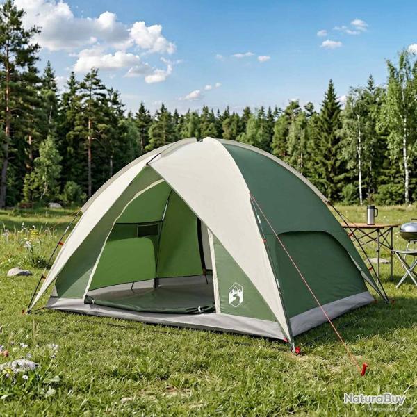 Tente de camping avec un abri imperm�able D�me Vert 4 personnes