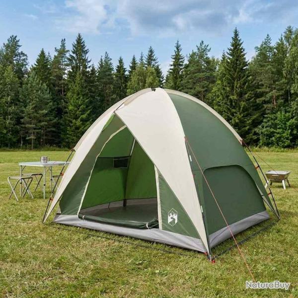 Tente de camping avec un abri imperm�able D�me Vert