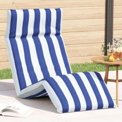 Transat pliant bleu et blanc 175 x 54 x 8,5 cm tissu Oxford