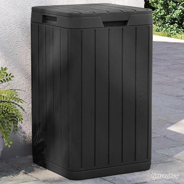 Poubelle d'ext�rieur anthracite 38x38x65 cm PP