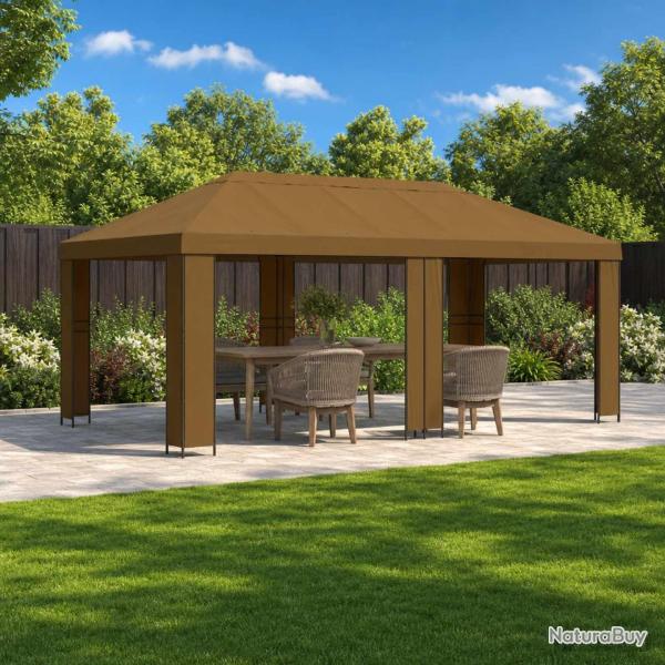Abri de jardin 6 x 3 m Taupe Polyester et Acier 190