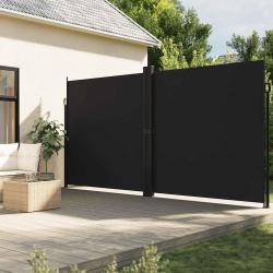 Auvent lat&eacute;ral r&eacute;tractable Noir 220x1200 cm