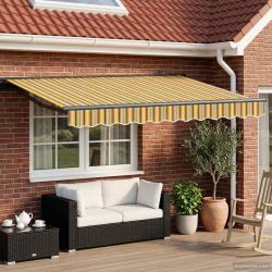 Auvent r&eacute;tractable &eacute;lectrique Jaune, Gris, Anthracite 3 x 2,5 m
