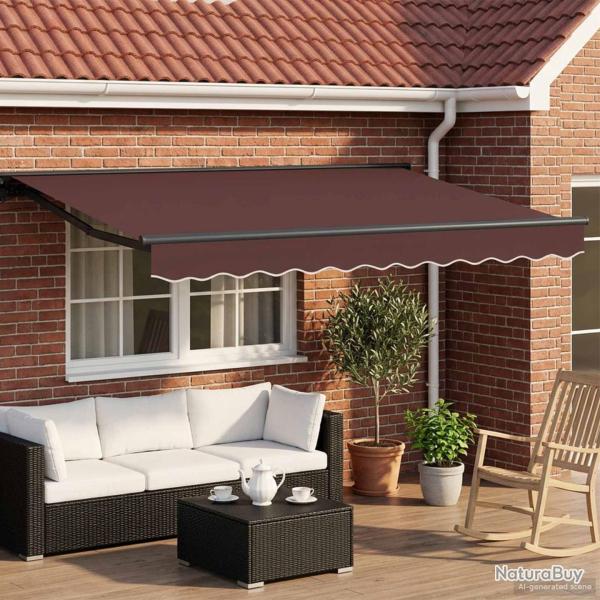 Auvent r�tractable �lectrique Marron et anthracite 3 x 2,5 m
