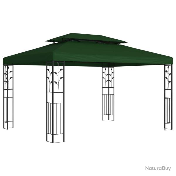 Pavillon 3,97 x 2,96 x 2,68 m Vert Polyester et Acier