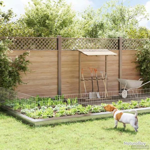 Cl�ture de jardin avec piquets 24 pcs 55 x 50 cm Mesh Argent�