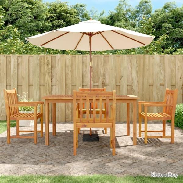 Ensemble � manger de jardin 5 pcs Bois d'acacia solide