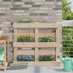 Caisses &agrave; fleurs pour palettes Euro 12 pcs Gris clair
