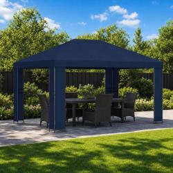 Pavillon 4 &times; 3 m Bleu Polyester et Acier 190 gsm