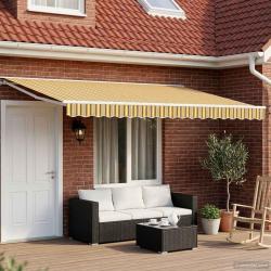 Cadre de store manuel avec LEDs 4,5 &times; 3,5 m