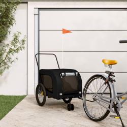 Remorque de v&eacute;lo pour animaux de compagnie noir