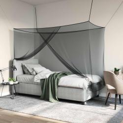 Filet anti-moustiques pour lit 156 mailles 3 pcs Noir Polyester