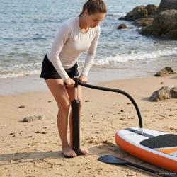 Pompe &agrave; main SUP avec manom&egrave;tre Noir PP