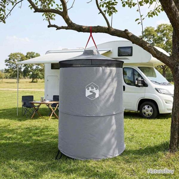 Tente de toilettes pop-up avec corde suspendue Gris et orange