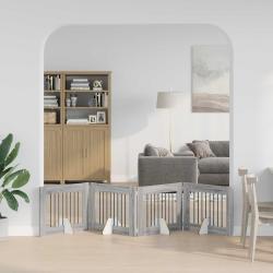 Porte de chien pliable avec supports 4 pcs Sonoma gris 321 cm
