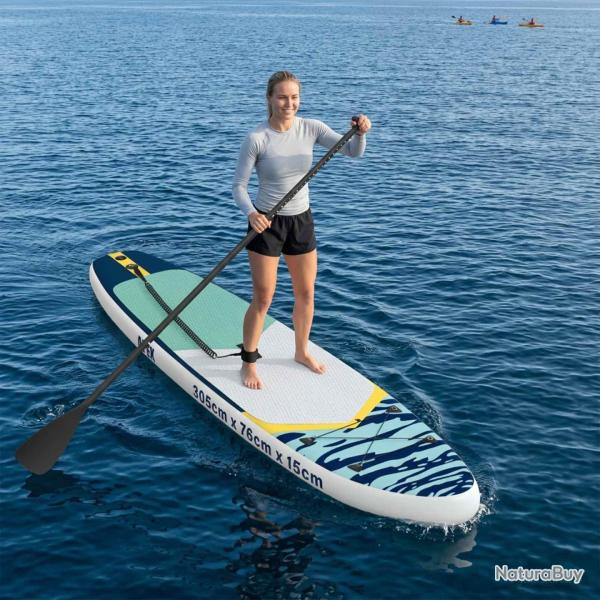 Planche de Paddle Gonflable APEX 305 x 76 x 15 cm Bleu pour