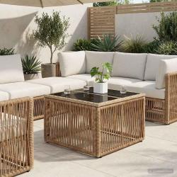 Table de Jardin Beige et Noir 55 x 55 x 37 cm