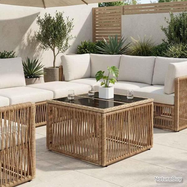 Table de Jardin Beige et Noir 55 x 55 x 37 cm