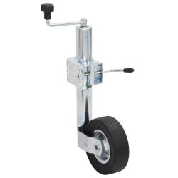 Roue cric de remorque avec pince fendue 60 mm acier galvanis&eacute;