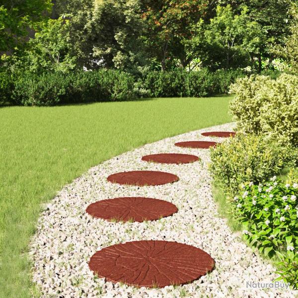Pierre de marchage 6 pcs Rouge � 45 x 1,8 cm Caoutchouc