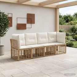 Ensemble de canap&eacute;s d'ext&eacute;rieur Naturel Polyester