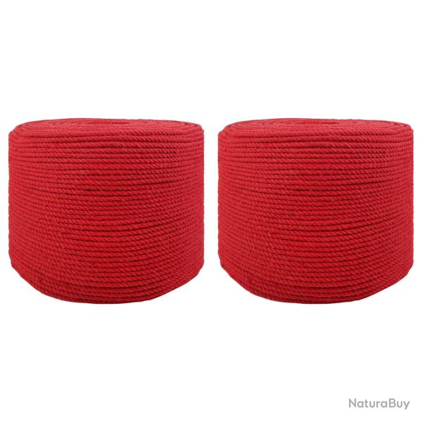 Corde 2 pcs Rouge Coton