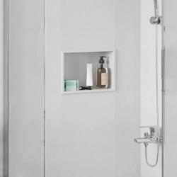 Niche de Douche Blanc 30 x 20 x 9,5 cm Acier inoxydable