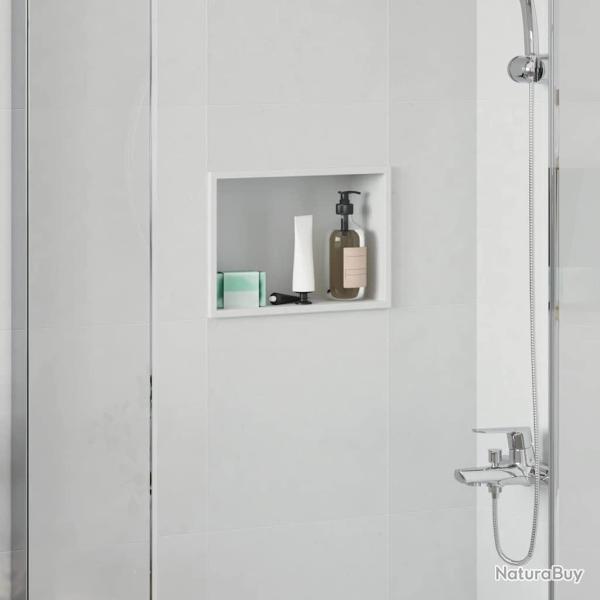 Niche de Douche Blanc 30 x 20 x 9,5 cm Acier inoxydable