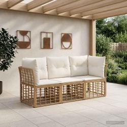 Ensemble de canap&eacute;s d'ext&eacute;rieur Naturel Polyester
