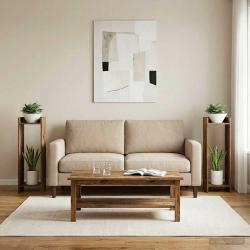 Support de Plante 2 pc Bois ancien 30 x 30 x 100 cm