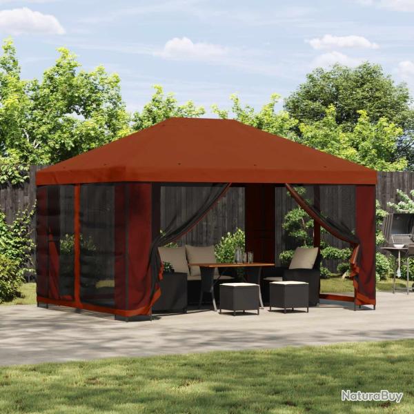 Gazebo avec murs lat�raux 4 � 3 m Terre cuite