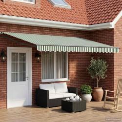 Store r&eacute;tractable manuel avec LEDs 4,5 &times; 3 m
