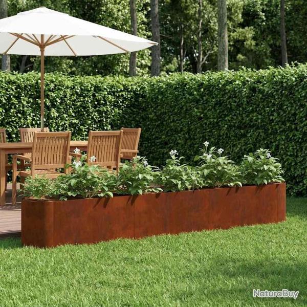Jardin sur�lev� Acier patin� 280 x 40 x 40 cm