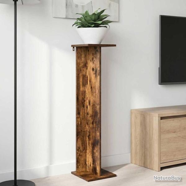 Support de Plante 2 pcs Ch�ne Fum� 25 x 25,5 x 100,5 cm