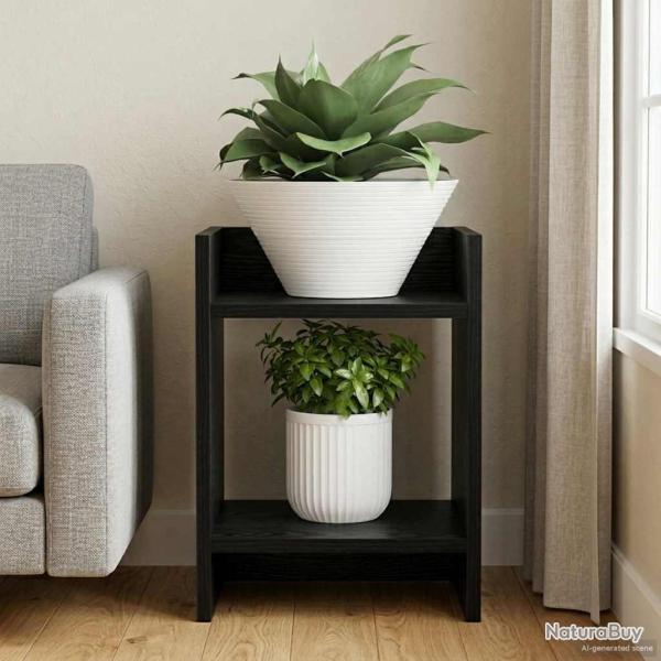 Support de Plante Ch�ne Noir 30 x 30 x 40 cm Bois d'ing�nierie