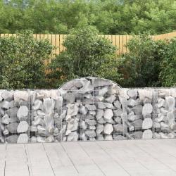 Paniers &agrave; gabions arqu&eacute;s 7 pcs 200x50x80/100 cm Fer galvanis&eacute;