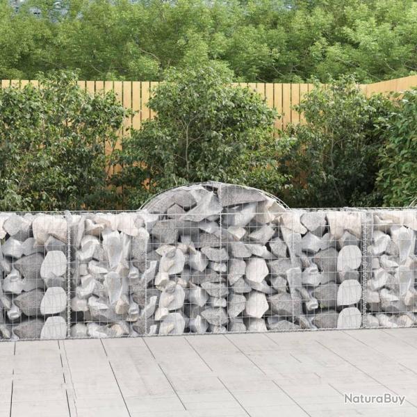 Paniers � gabions arqu�s 7 pcs 200x50x80/100 cm Fer galvanis�