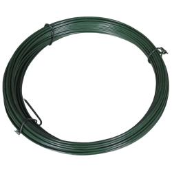 Fil de liaison de cl&ocirc;ture 25 m 1,4/2 mm Acier Vert