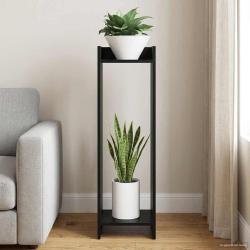 Support de Plante Ch&ecirc;ne Noir 30 x 30 x 100 cm Bois d'ing&eacute;nierie